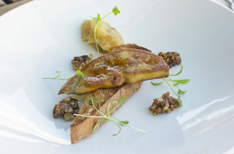 Foie gras de canard aux raisins