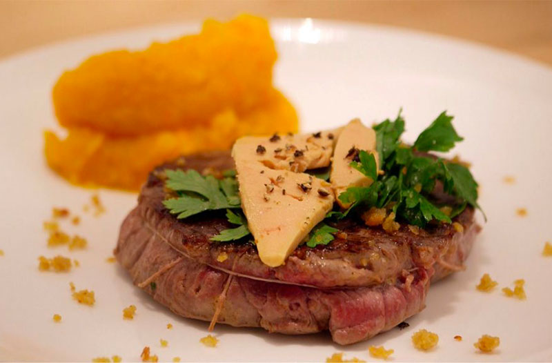 Filet de boeuf au foie gras de canard