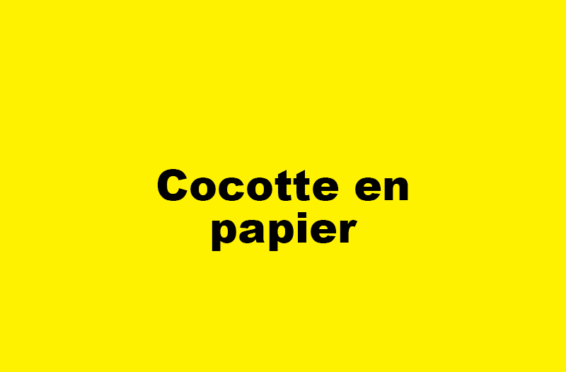 Cocotte en papier